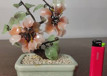 Drzewko bonsai szklane ze szkła szkło ceramika vintage old school drzewo