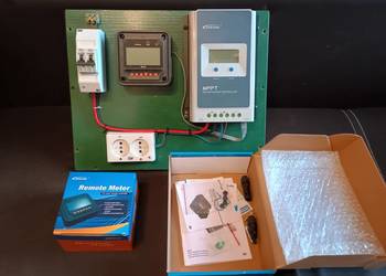 MPPT tracker 30A 12/24V + panel sterujący + panel fotowoltaiczny 410W