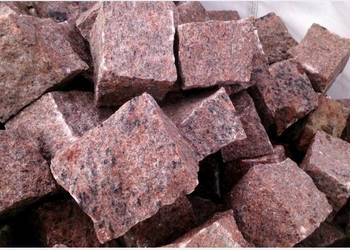 Kostka granitowa vanga czerwona 4/6cm. 1 kg./1zł