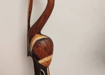 Czapla drewniana figurka, rzeżba  62 cm
