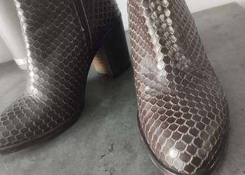 Made in spain Troppa botki z naturalnej skóry węża 36