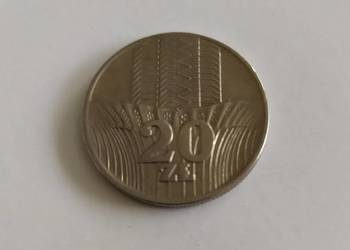 Moneta 20 zł b. z. PRL rok 1976 Wieżowiec i Kłosy