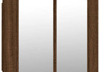 Szafka łazienkowa z lustrem brązowy dąb 60x12x45 cm WM-822843
