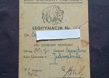 Legitymacja Ligi Ochrony Przyrody z PRL. Szczytno, 1960 r.