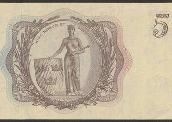 Szwecja 5 koron 1963 - stan bankowy - UNC -