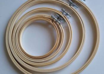 Tamborek tamborki do haftowania Zestaw 5 sztuk drewniane