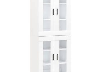 Witrynka biała 695x34x180 cm materiał drewnopochodny WM-3198281