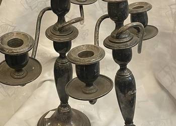 Para srebrnych kandelabrów próby 925