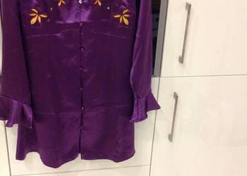 Sukienka Satynowa Mini Damska GLAMOUR rozm M/L- L Fioletowa Nowa