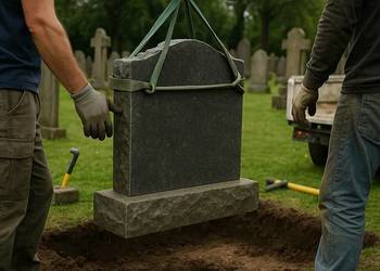 Wymiana płyty, uszkodzonego pomnika, tablicy, Cmentarz osobowicki, cennik