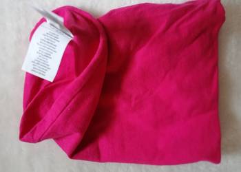 Komin otulacz na szyję dla dziecka.Gładki, malinowy.