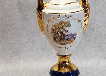 Kobaltowa Lampa Scenka Zakochana Barokowa Para Włoska Kobaltowa Lampa Scenka Zakochana Barokowa Para Włoska