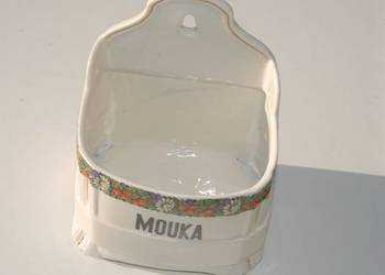 Stary porcelanowy pojemnik na mąkę antyk unikat