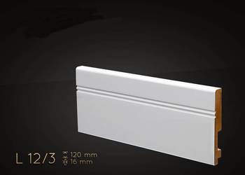 Listwa przypodłogowa MDF L12/3 - lakierowana na biało