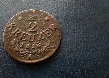 Stare monety 1/2 krajcar 1816 A Austria