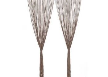 Zasłona z makramy kolor taupe 140 x 240 cm bawełna WM-323980