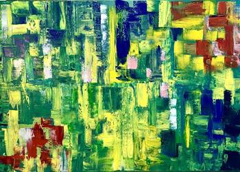 “Zryw wiosny” - zielona abstrakcja