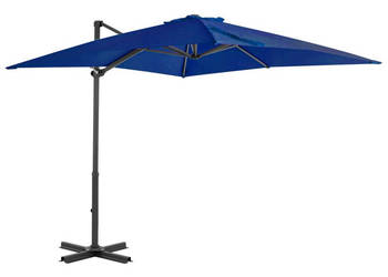 Parasol wiszący z aluminiowym słupkiem 250x250 cm niebieski WM-46987