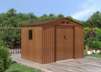 Domek Narzędziowy Orzech 277x191 NOWY Metalowy