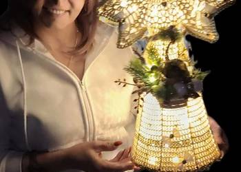 Anioł świąteczny 47cm podświetlany