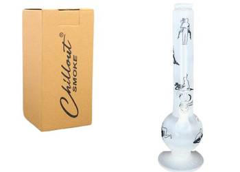 Klasyczne Bongo z Nadrukami Pozycji Seksualnych Fajka Wodna Bonio 40 cm