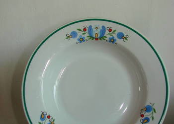 Lubiana wzór kaszubski, talerz obiadowy PRL Lubiana wzór kaszubski, talerz obiadowy PRL