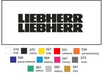 Naklejka wlepka LIEBHERR 49 cm - 2 szt Zamiennik