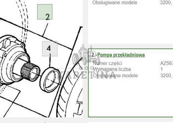 John Deere 3200 3400 Pompa Jazdy Pompa Przekładni AZ56732