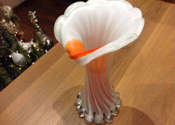 Wazon Szklany Kalia - MURANO, Rwaniec ,STARY