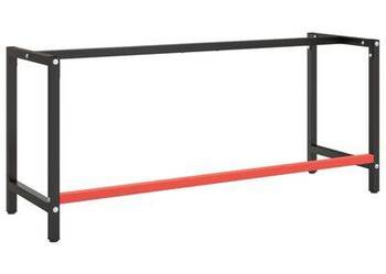 vidaXL Rama do stołu roboczego, czerwono-czarna, 180x57x79 cm, m(sku151457)