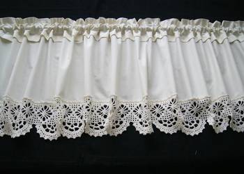 Zazdrostka shabby chic koronka szydełkowa  ecru Piękna Duża