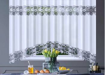 Firana 300x160 FIRANY firanki gotowe gipiura biała szara