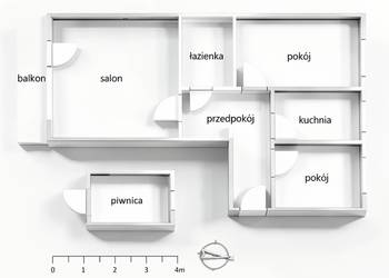 Prywatne Mieszkanie 3 pokoje, piwnica, balkon, niski czynsz