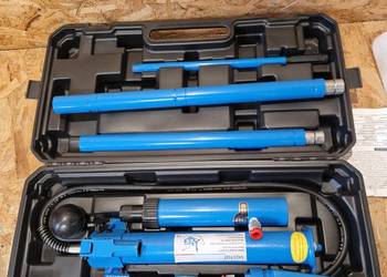 ROZPIERAK HYDRAULICZNY SIŁOWNIK BLACHARSKI 10T + AKCESORIA ADAPTERY V19120