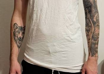 Biały t-shirt męski extra-long