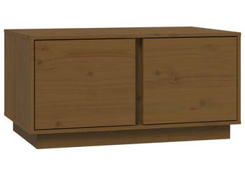 Stolik kawowy miodowy brąz 80x50x40 cm lite drewno sosnowe WM-814422