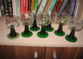 Kieliszki zielona nóżka jak foto