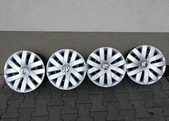 4 x Felgi stalowe + kołpaki 15 cali 5x100 VW Audi Skoda ET43