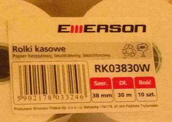Rolki kasowe Emerson RK03830W 38mm x 30m - 10 rolek w opak.