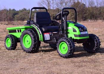 Autko MEGA TRAKTOR Z PRZYCZEPĄ na akumulator dla dzieci pojazd RC