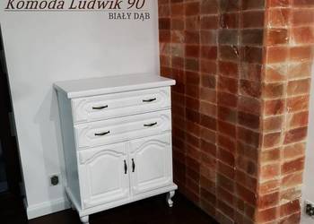 Komoda 90 ` Ludwik  (2D-2S) Wysoka Biały Dąb Bekas Producent