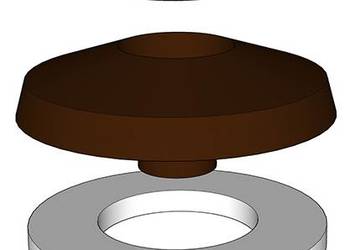Grzybek montażowy brązowy 10mm do poliwęglanu komorowego