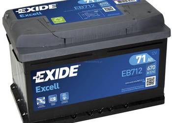 Akumulator 71Ah 670A Exide Excell PRAWY PLUS