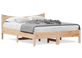 Rama łóżka bez materaca lite drewno sosnowe 135x190 cm WM-844745