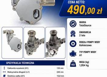 Pompa wody TotalSource VOLVO VOE11713724 | EC27C EC35 EC35C ECR38 EC45 ECR4