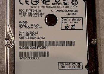DYSK HDD 2,5" HITACHI TravelStar HTS547564A9E384 640GB