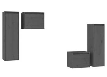 Szafki pod TV 4 szt. szare lite drewno sosnowe WM-3100251