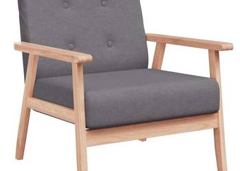 vidaXL Fotel, ciemnoszary, tkanina(SKU:244651)