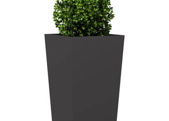 Donice ogrodowe 2 szt. czarne 45x45x75 cm stalowe WM-851095