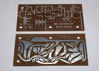 Płytka PCB wzmacniacza napięciowego WS-311 Unitra